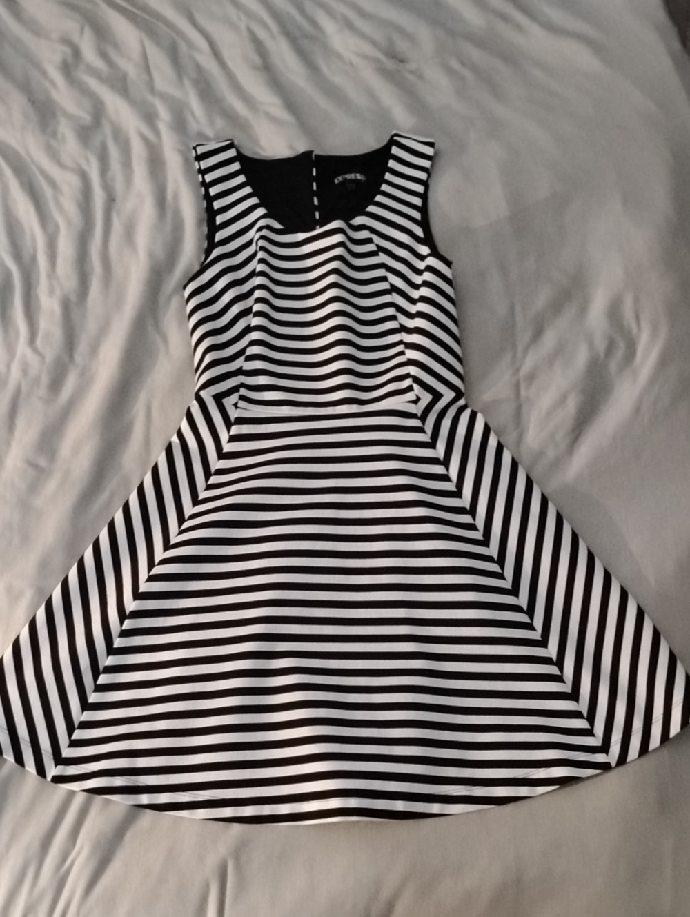 Express Black and White Striped Dress